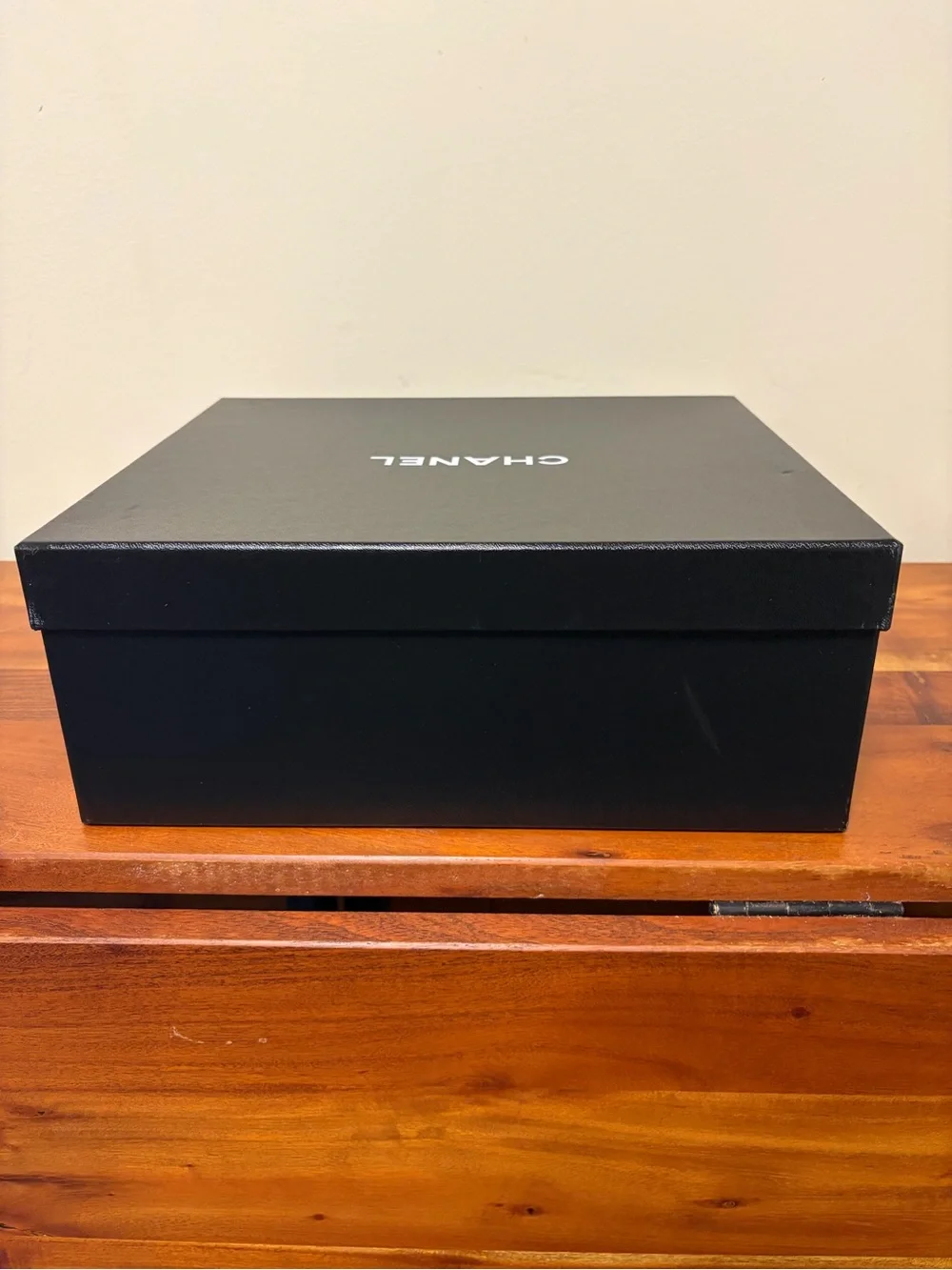 Empty Chanel Shoe Box Only - Authentic Large Black Luxury Box